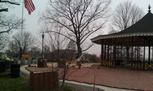 Park work being done in the spring of 2012.