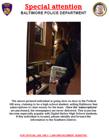 Special Attention-Newspaper Scam-Nov2014