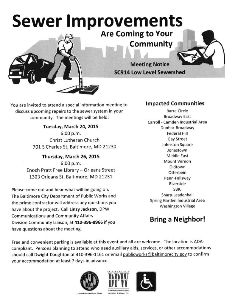 Sewer Improvements Flyer